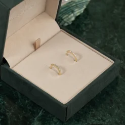 CLASSIC DIAMOND CREOL EARRING - 0.15ct - YG