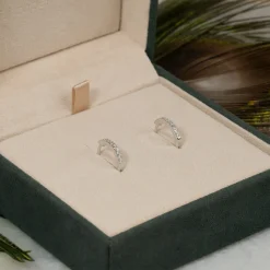 CLASSIC DIAMOND CREOL EARRING - 0.15ct - WG