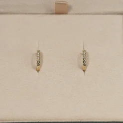 CLASSIC DIAMOND CREOL EARRING - 0.11ct - YG