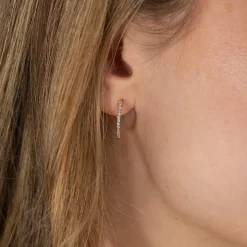 CLASSIC DIAMOND CREOL EARRING - 0.2ct - YG