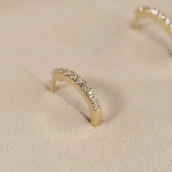 CLASSIC DIAMOND CREOL EARRING - 0.15ct - YG