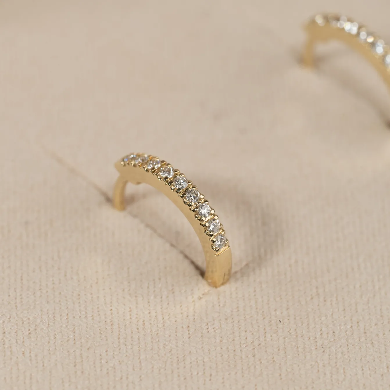 CLASSIC DIAMOND CREOL EARRING - 0.15ct - YG