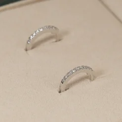 CLASSIC DIAMOND CREOL EARRING - 0.15ct - WG