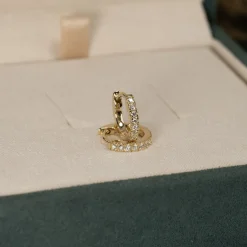 CLASSIC DIAMOND CREOL EARRING - 0.11ct - YG