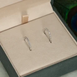 CLASSIC DIAMOND CREOL EARRING - 0.2ct - WG