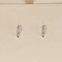 CLASSIC DIAMOND CREOL EARRING - 0.11ct - WG