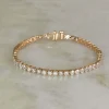 CLASSIC DIAMOND TENNIS BRACELET - 5ct - YG
