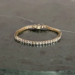 CLASSIC DIAMOND TENNIS BRACELET - 6.5ct - YG