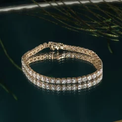 CLASSIC DIAMOND TENNIS BRACELET - 9.5ct - YG