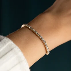 CLASSIC DIAMOND TENNIS BRACELET - 6.5ct - YG