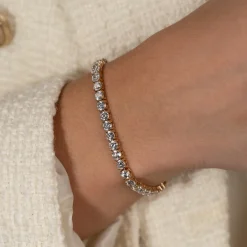CLASSIC DIAMOND TENNIS BRACELET - 9.5ct - YG