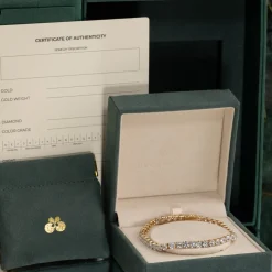 CLASSIC DIAMOND TENNIS BRACELET - 9.5ct - YG