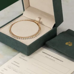 CLASSIC DIAMOND TENNIS BRACELET - 5ct - YG