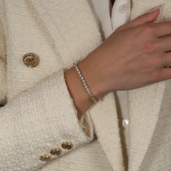 CLASSIC DIAMOND TENNIS BRACELET - 9.5ct - YG