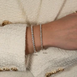 CLASSIC DIAMOND TENNIS BRACELET - 5ct - YG