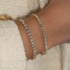 CLASSIC DIAMOND TENNIS BRACELET - 9.5ct - YG