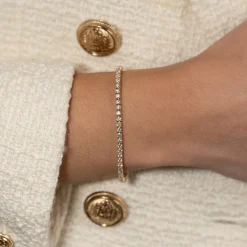 CLASSIC DIAMOND TENNIS BRACELET - 3.5ct - YG