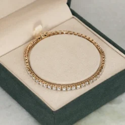 CLASSIC DIAMOND TENNIS BRACELET - 5ct - YG