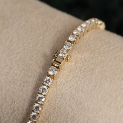 CLASSIC DIAMOND TENNIS BRACELET - 6.5ct - YG