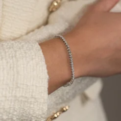 CLASSIC DIAMOND TENNIS BRACELET - 3.5ct - WG