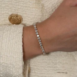 CLASSIC DIAMOND TENNIS BRACELET - 9.5ct - YG