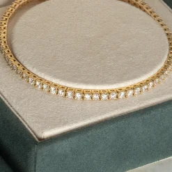 CLASSIC DIAMOND TENNIS BRACELET - 3.5ct - YG