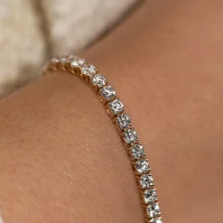 CLASSIC DIAMOND TENNIS BRACELET - 5ct - YG