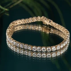 CLASSIC DIAMOND TENNIS BRACELET - 9.5ct - YG