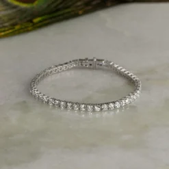 CLASSIC DIAMOND TENNIS BRACELET - 6.5ct - WG