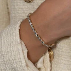 CLASSIC DIAMOND TENNIS BRACELET - 9.5ct - YG