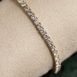 CLASSIC DIAMOND TENNIS BRACELET - 6.5ct - YG