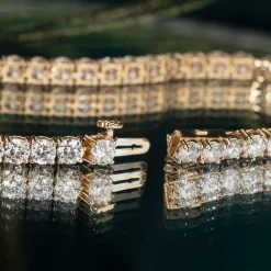 CLASSIC DIAMOND TENNIS BRACELET - 9.5ct - YG