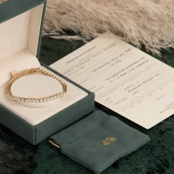 CLASSIC DIAMOND TENNIS BRACELET - 6.5ct - YG