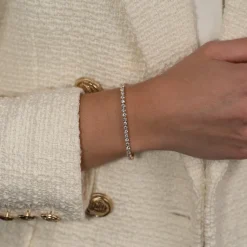 CLASSIC DIAMOND TENNIS BRACELET - 5ct - YG