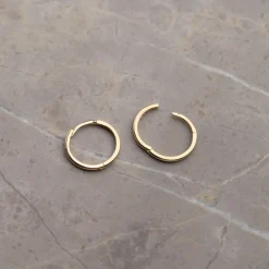 Classic Massiv Guld Creol Øreringe - 14mm - Sisi Copenhagen