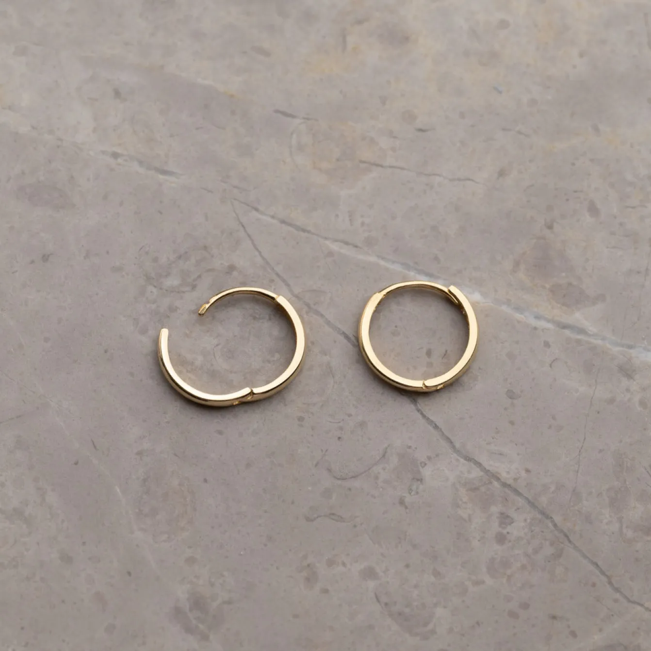 Classic Massiv Guld Creol Øreringe - 12mm - Sisi Copenhagen