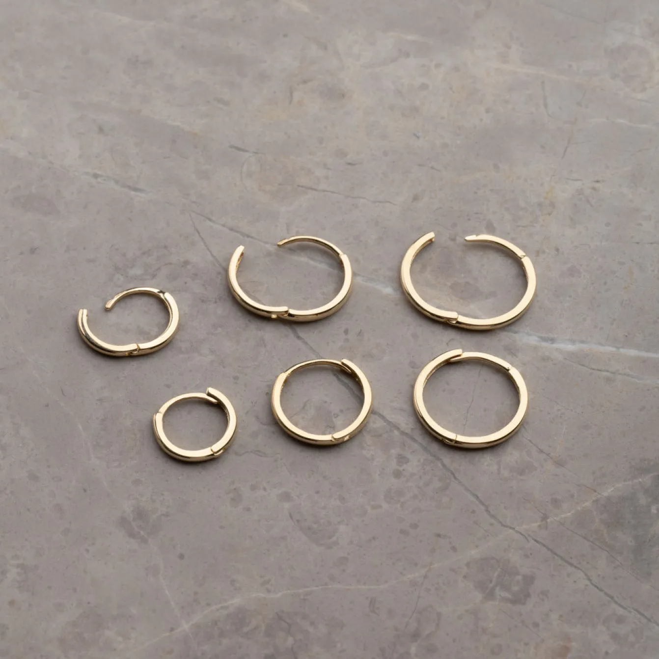 Classic Massiv Guld Creol Øreringe - 14mm - Sisi Copenhagen