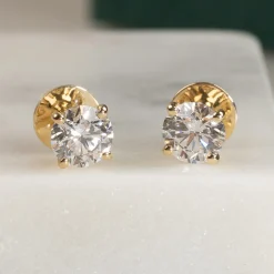 CLASSIC SOLITAIRE DIAMOND STUD EARRING - 2.0ct - YG