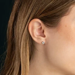 CLASSIC SOLITAIRE DIAMOND STUD EARRING - 1.0ct - WG