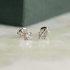 CLASSIC SOLITAIRE DIAMOND STUD EARRING - 0.8ct - WG