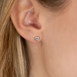 CLASSIC SOLITAIRE DIAMOND STUD EARRING - 0.8ct - YG