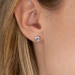 CLASSIC SOLITAIRE DIAMOND STUD EARRING - 1.5ct - WG