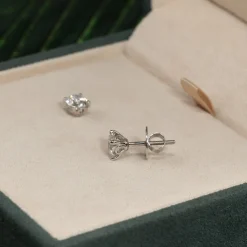 CLASSIC SOLITAIRE DIAMOND STUD EARRING - 1.5ct - WG