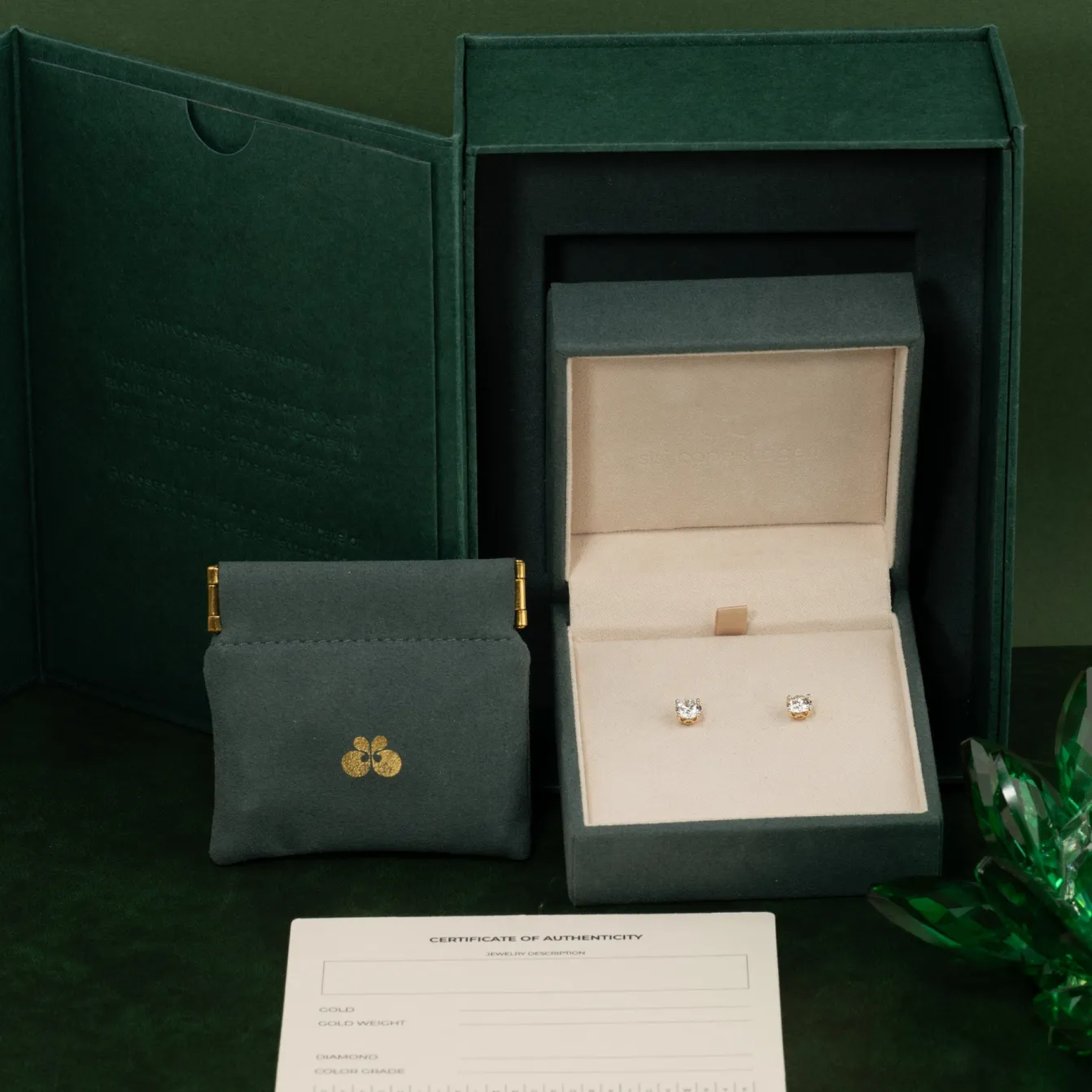 CLASSIC SOLITAIRE DIAMOND STUD EARRING - 1.5ct - YG