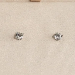 CLASSIC SOLITAIRE DIAMOND STUD EARRING - 1.0ct - WG