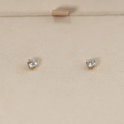 CLASSIC SOLITAIRE DIAMOND STUD EARRING - 0.5ct - YG
