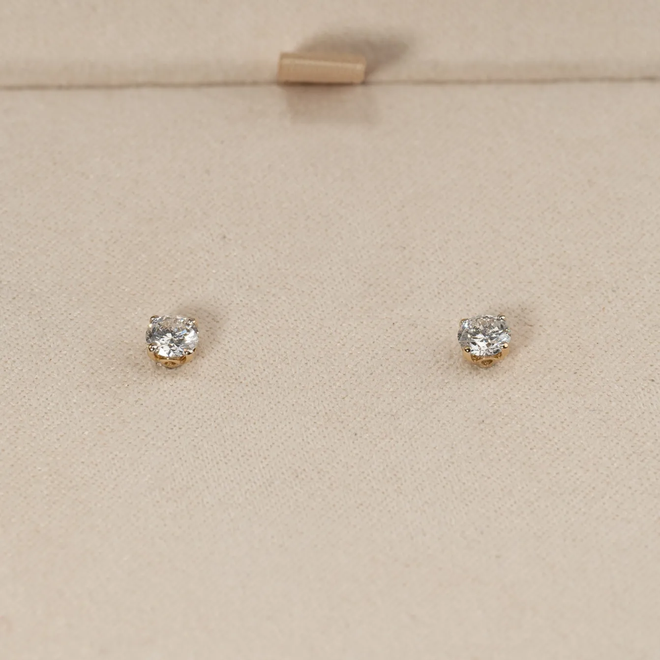 CLASSIC SOLITAIRE DIAMOND STUD EARRING - 0.5ct - YG