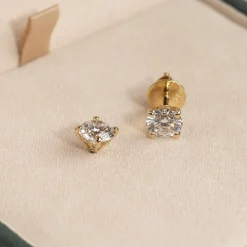 CLASSIC SOLITAIRE DIAMOND STUD EARRING - 2.0ct - YG