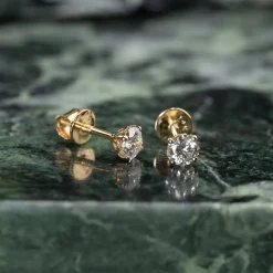 CLASSIC SOLITAIRE DIAMOND STUD EARRING - 0.5ct - YG
