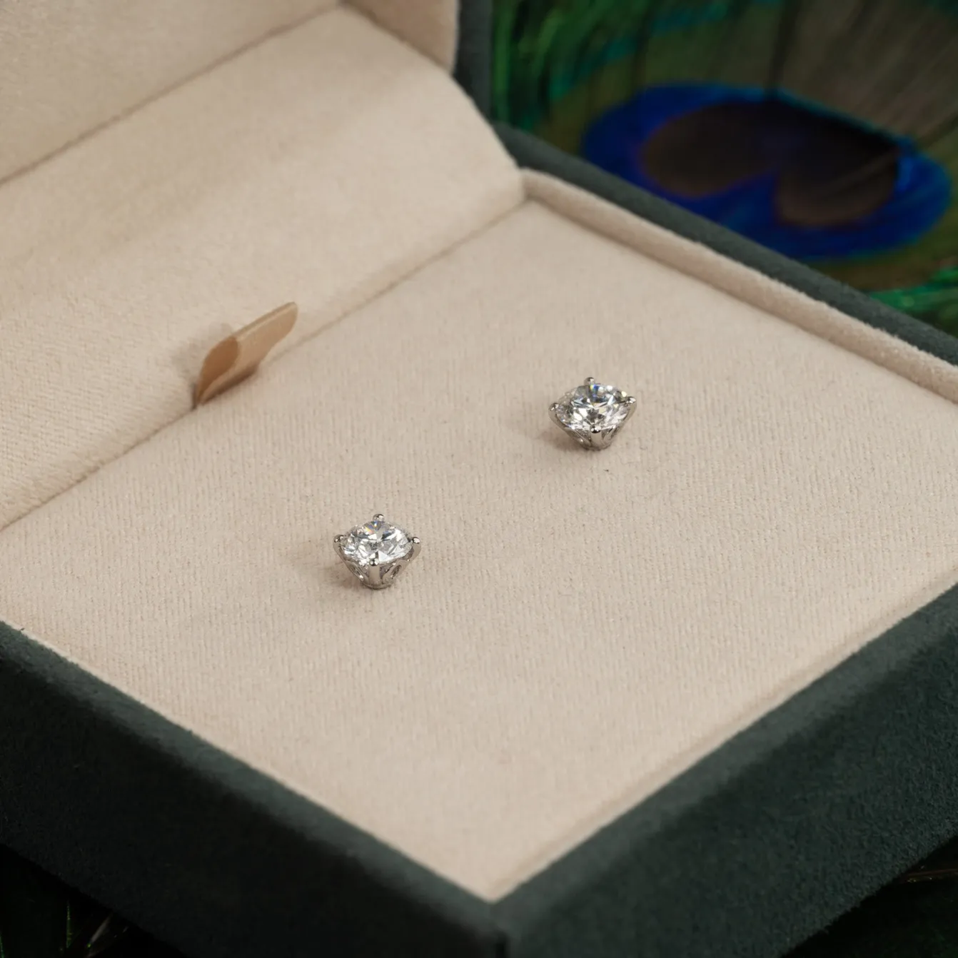 CLASSIC SOLITAIRE DIAMOND STUD EARRING - 1.5ct - WG